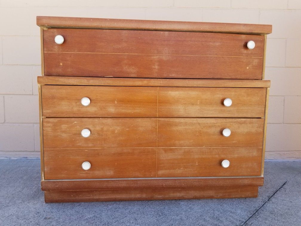 Vintage mid-century modern dresser tallboy