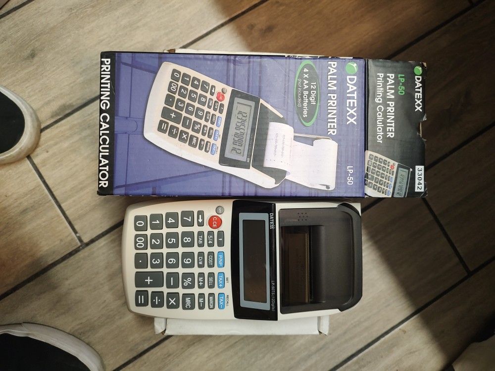 Datexx Palm Printer LP-50 12 Digit Printing Calculator