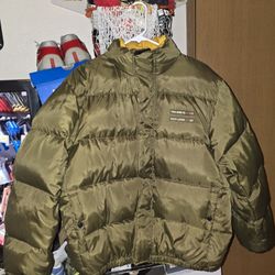 Vintage Ralph Lauren Polo Jeans Co Puffer Jacket Medium Goose Down Outerwear 90s VTG