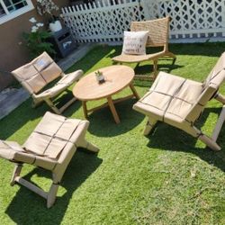 New Teak patio Set/ Outdoor Furniture/ Lounge Chairs