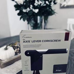 🍷 New! Rabbit Axis Lever Corkscrew Set In Black