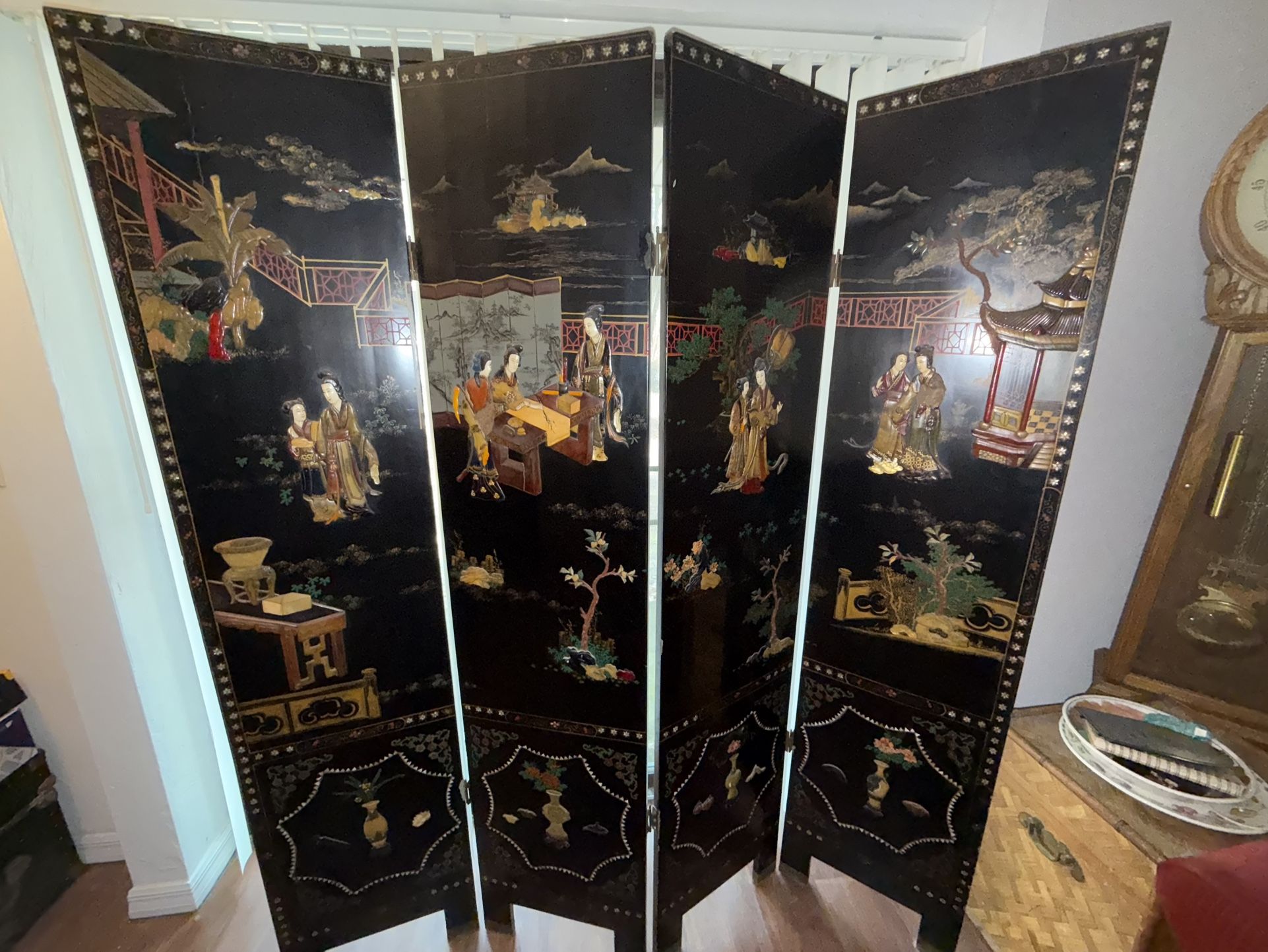 Authentic Japanese 4 Wall Room Divider with Ivory