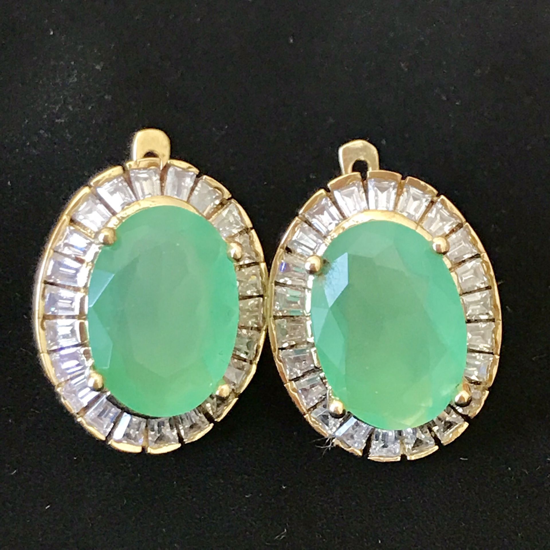 Sterling silver 925 stamped genuine emerald handmade earrings women’s jewelry accessory