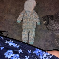 Baby 12 Mos. Carter's Winter Suit With Hood Zip 