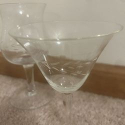 Lot of 58 crystal dinnerware w/ etched pattern from The Heritage Collection by Princes House in 1998