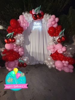 White curtain stand