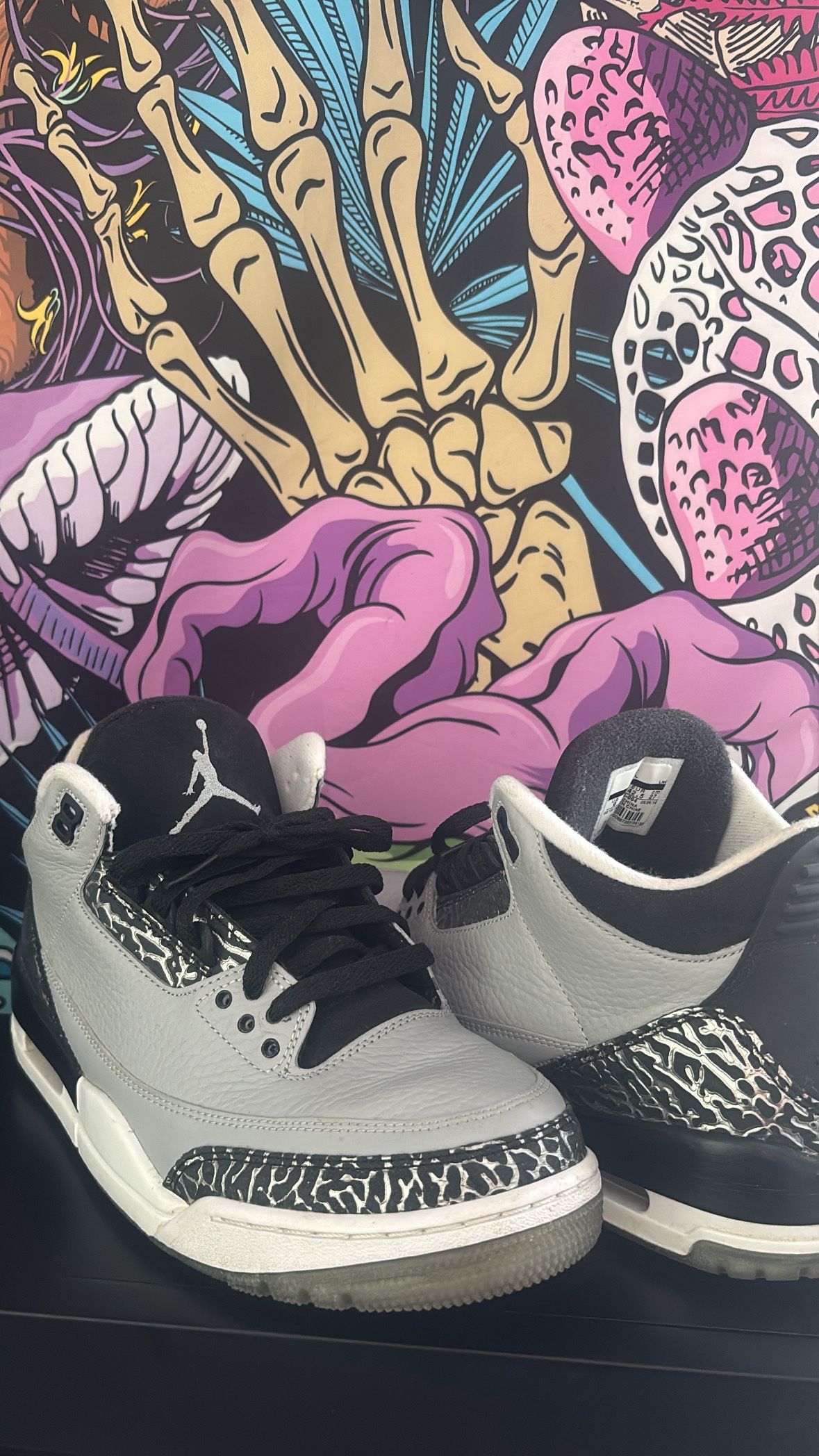 Jordan 3 Retro, Wolf Grey $120