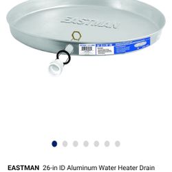 EASTMAN 26-in ID Aluminum Water Heater Drain Pan with PVC