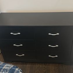 Black 6 Drawer Dresser