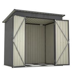 6 x 4 ft Outdoor Storage Shed, All Weather Tool Shed for Garden, Backyard, Lawn, Black 