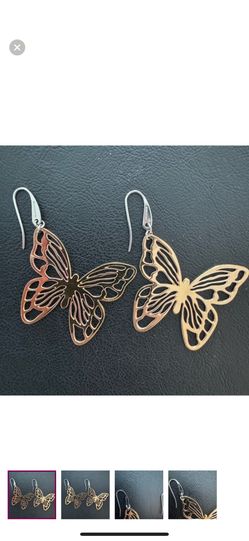 NOMINATION Elegant Butterfly Earrings in Gold and Silver ITALIAN BRAND I