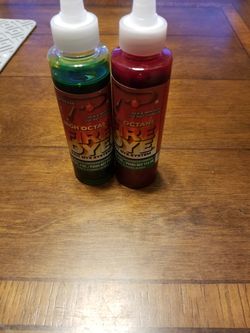 High octane fire dye bait dry system