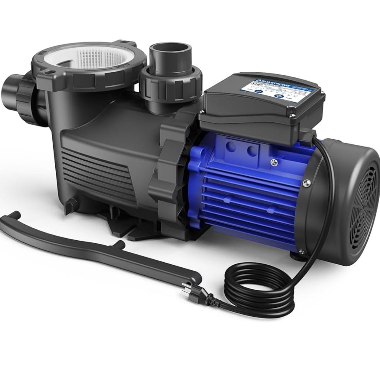 In/Above Ground Pool Pump, 3 HP with Timer, 115V, with High Flow, 8917GPH, Powerful Self Primming Swimming Pool Pumps with Filter Basket