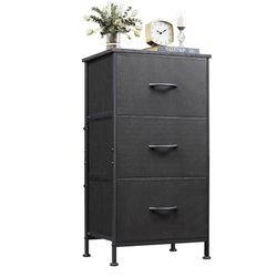 Dresser with 3 Drawers Fabric Nightstand Organizer Unit Storage Dresser 