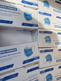 50 Pack 3-PLY Blue Face Mask