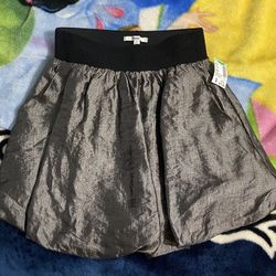 Metallic Pleated Skirt 