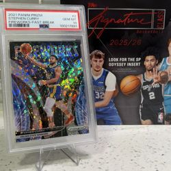 2021-22 Panini Prizm Fast Break Fireworks Stephen Curry PSA 10 Warriors GEM MT
