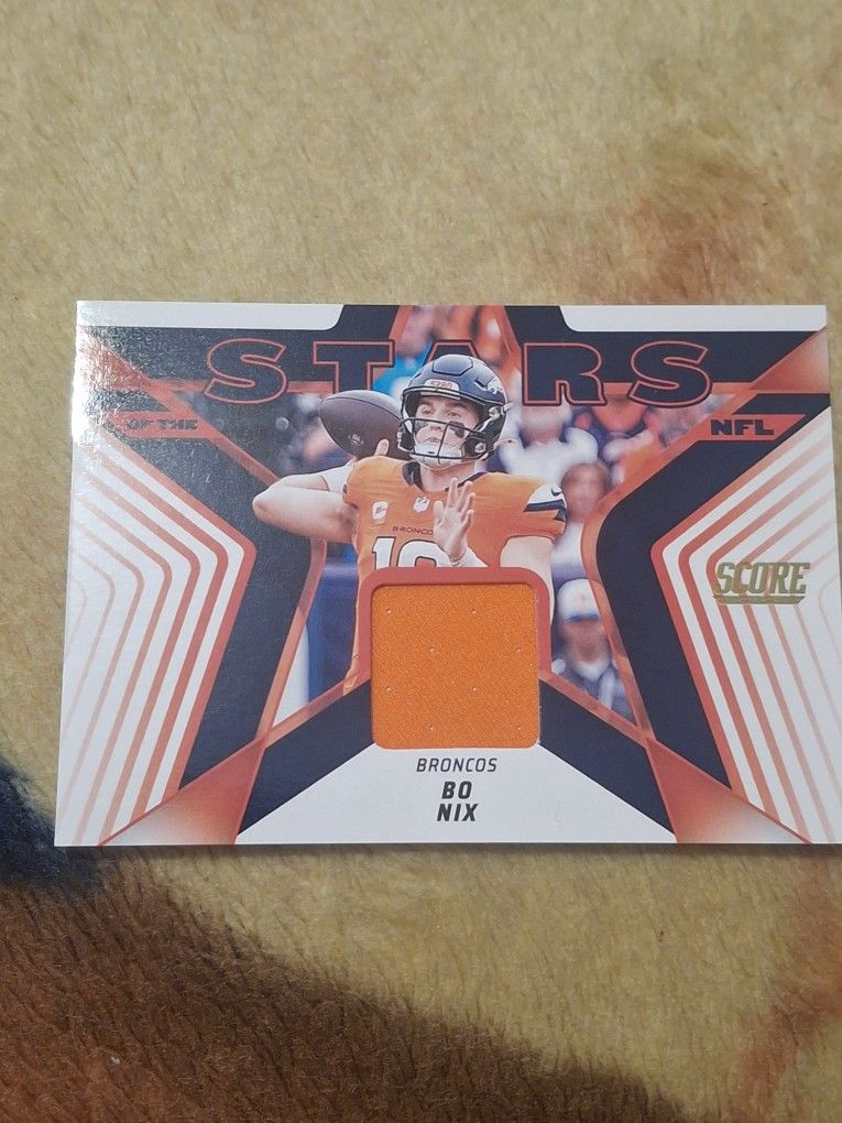 2025 Score Bo Nix Relic Card 