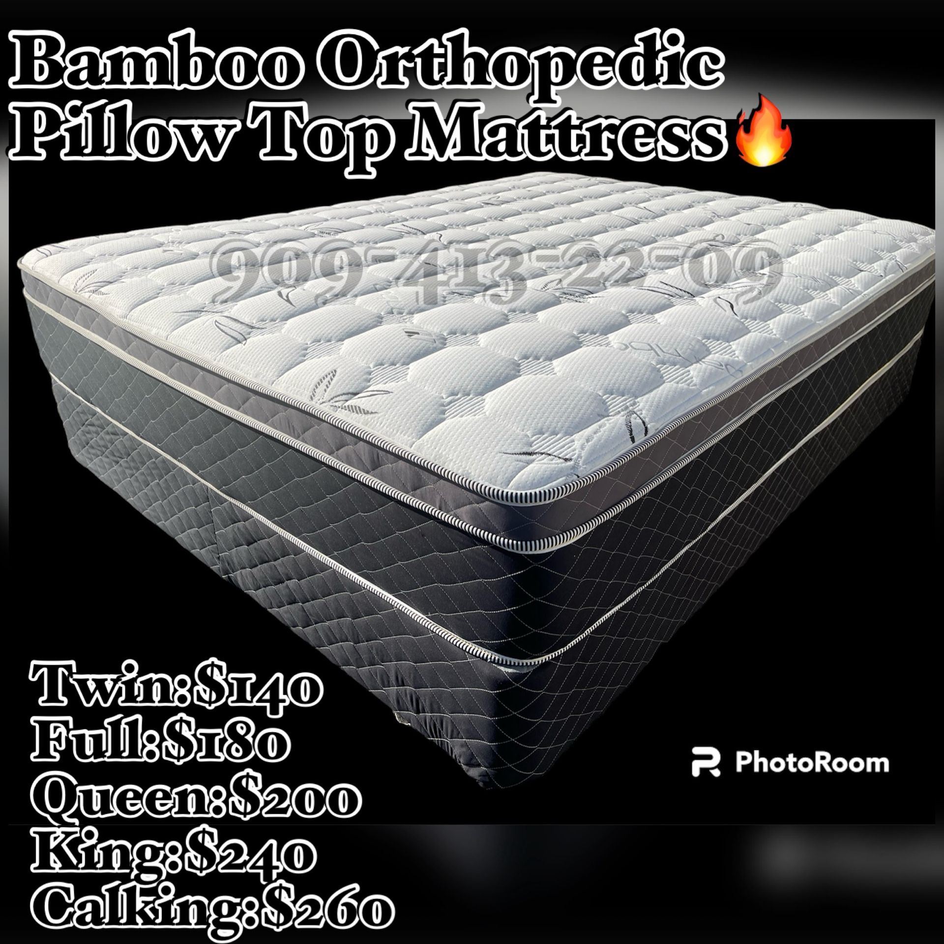 Queen Bamboo Orthopedic Pillow Top Mattress