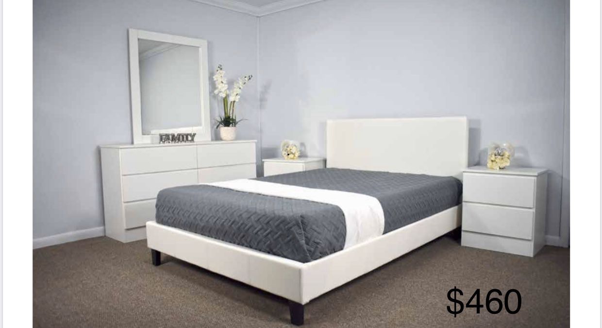 Queen bedroom set new mattress not included