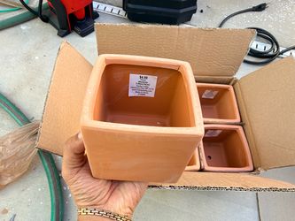 Terra Cotta Square Planters Set of 6