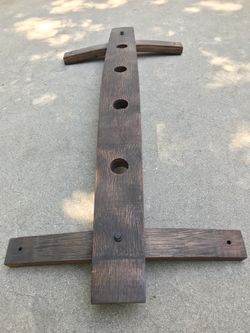 Oak Barrel Wine Rack