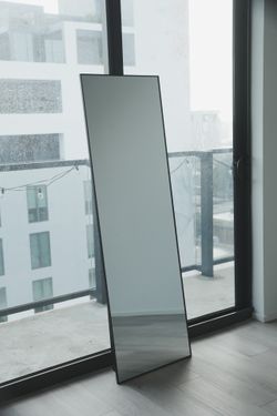 Black Full Length Standing Floor Mirror
