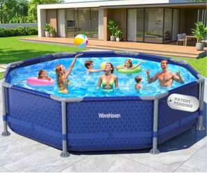 2026 Above Ground Pool 10ft x 30in Frame Deep Swimming Pool Round Family Pool Large Above Ground Pool Easy Set 1200 Gallon Circ