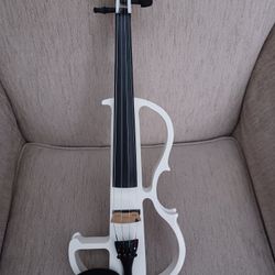 White Electric Violin 4/4 Full Size