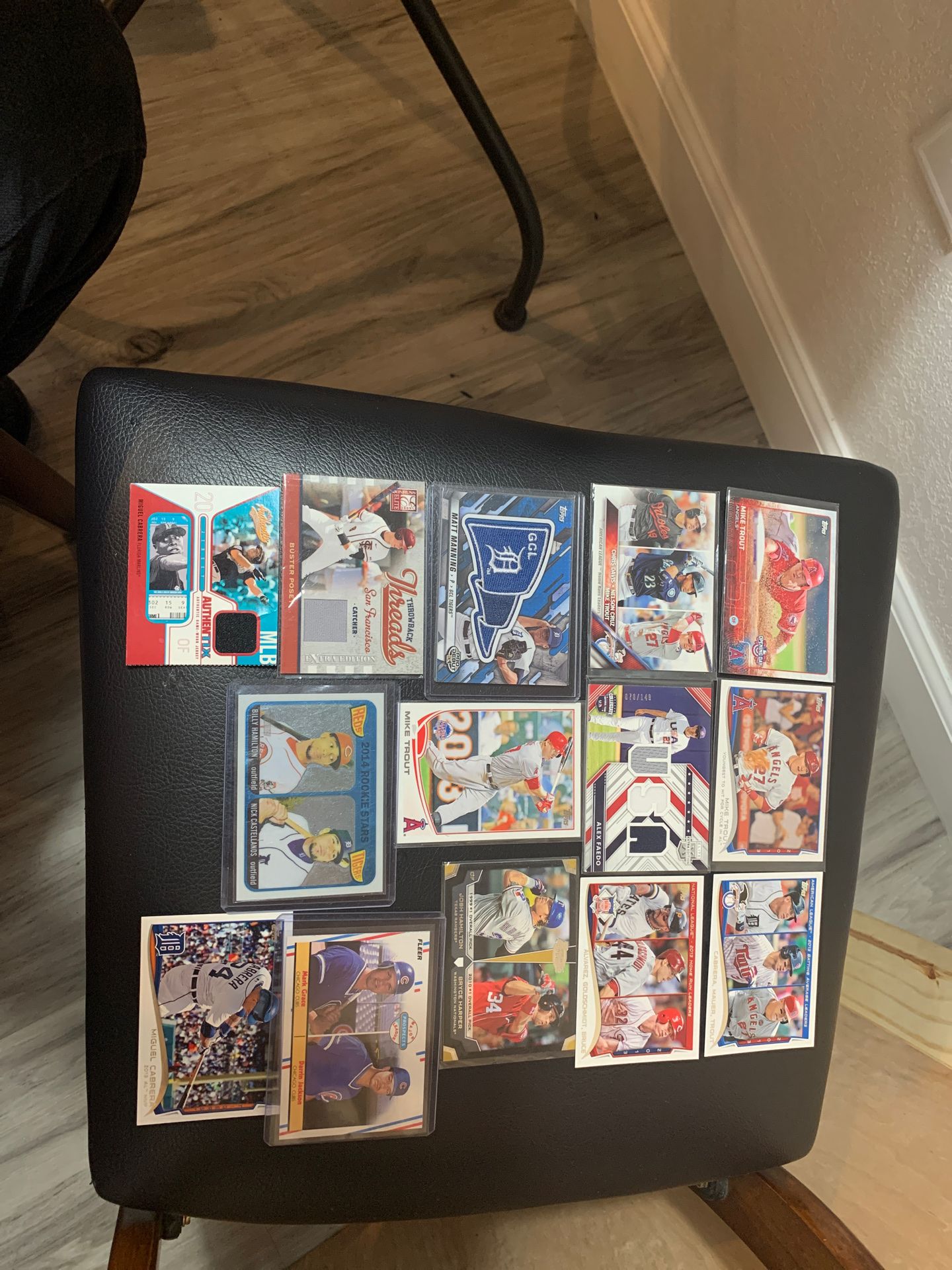 Assorted baseball trading cards in mont condition ready to be graded
