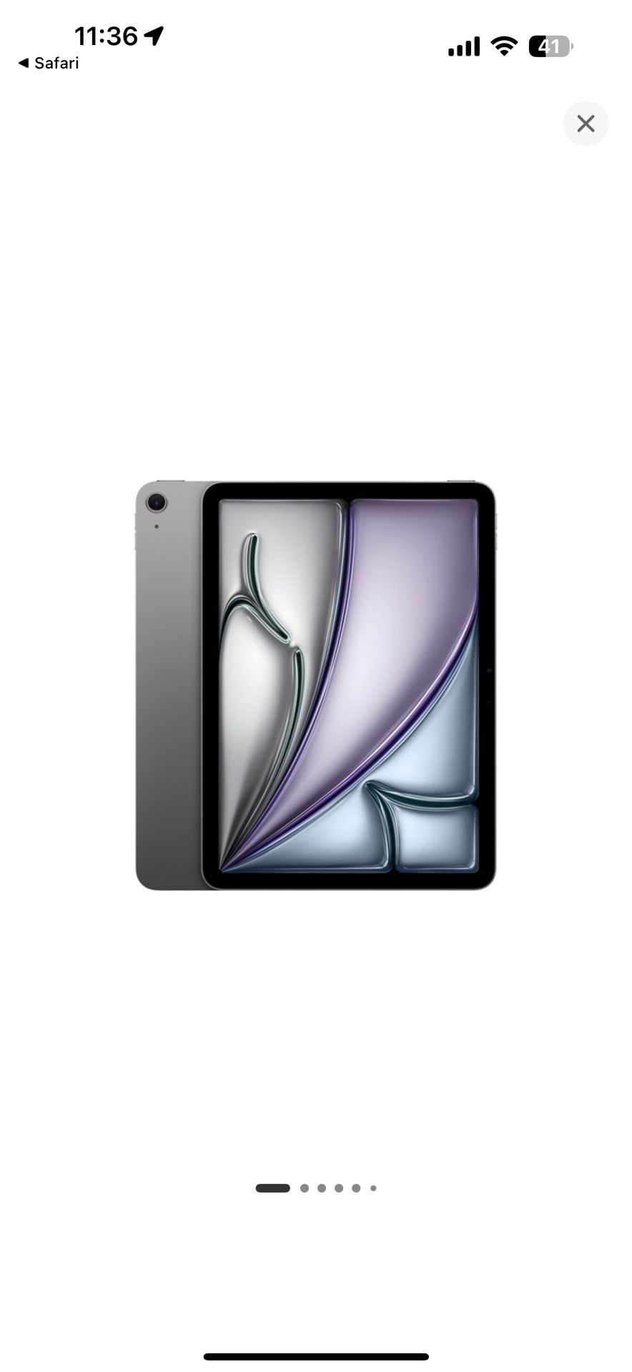 NIB iPad Air 11-inch, 128GB Wi-Fi (M3 chip) Built For Apple Intelligence, Space Gray