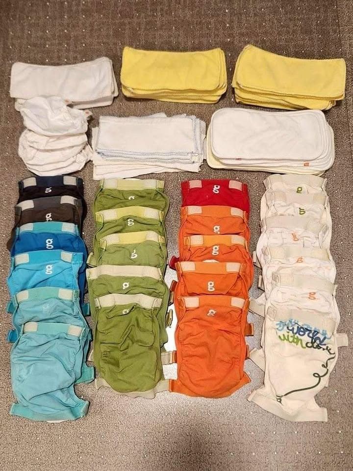 Lot of Small gDiapers Cloth Diapers, including Inserts