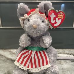 2005 Ty Beanie Baby JANGLEMOUSE The Holiday Mouse