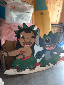 Lilo and Stitch wood cut out