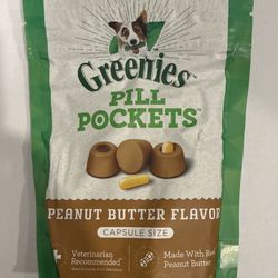 Greenies Pill Pockets Peanut Butter Flavor 30,capsules,dog Treats