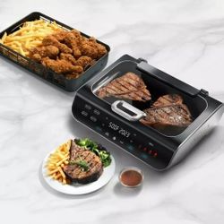 GOURMIA Food Station - Smokeless Grill & Air Fryer