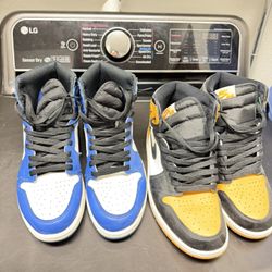 Jordan 1 Taxi Size 9.5  And Game Royal Size 10 Used No Box