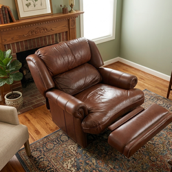 Zagaroll classics brown leather recliner