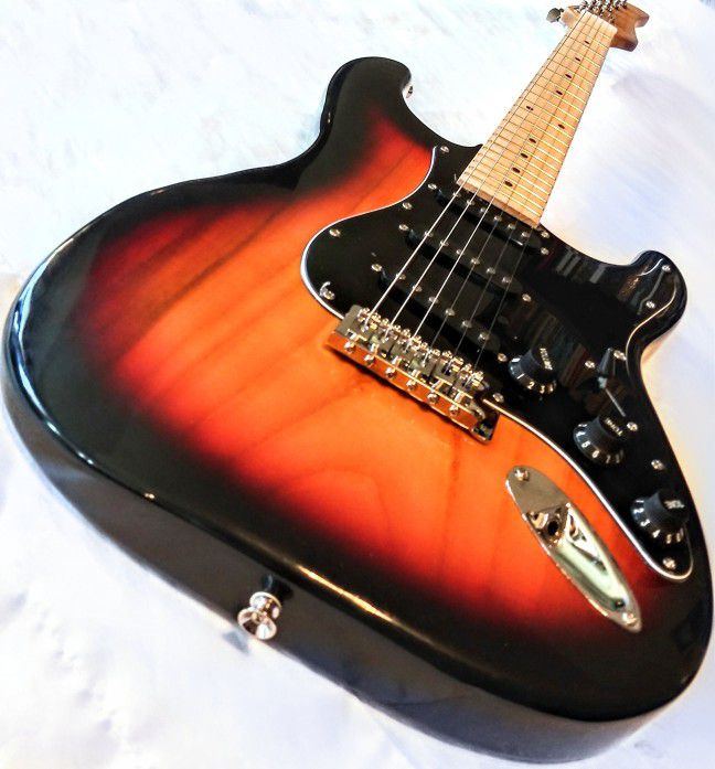 NEW IN BOX! Fender Stratocaster (Copy) Electric Guitar with Soft Case / Gig Bag, Strap, Whammy Bar, and More!