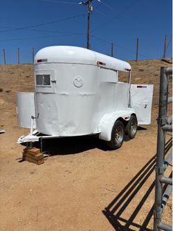 2 HORSE TRAILER, FLOOR, LIGHTS & TIRES 👍🏼 BILL OF SALE ONLY