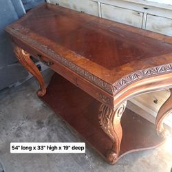 Solid Wood Carved Sofa Table
