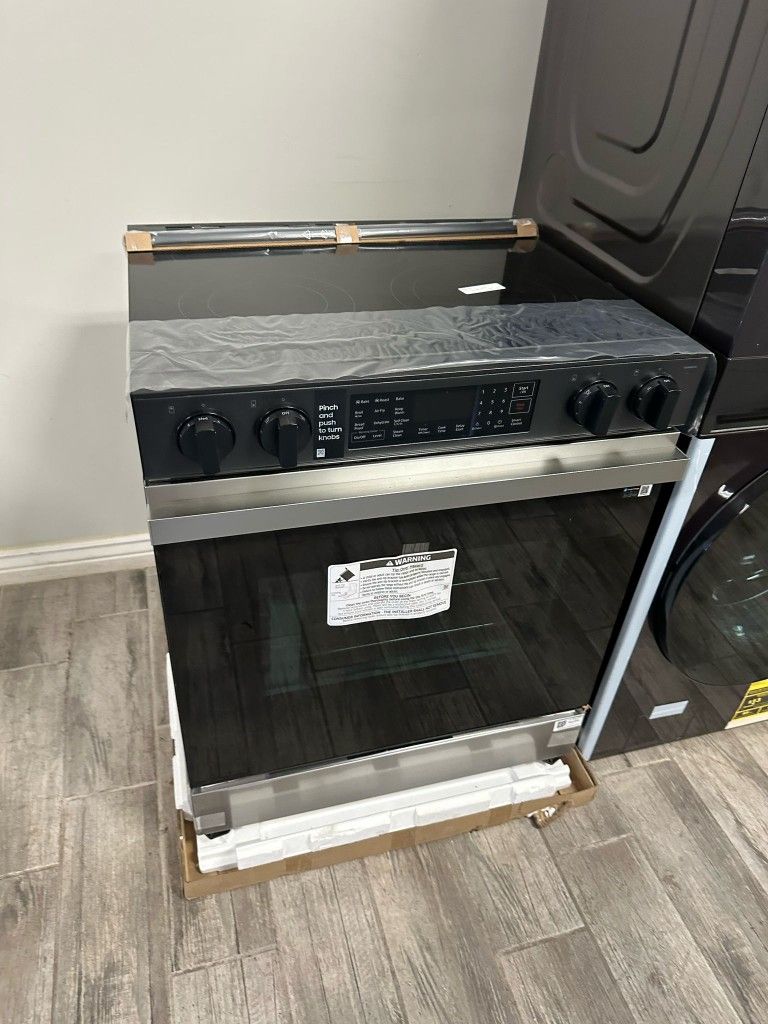 Samsung bespoke stainless steel electric slide in stove