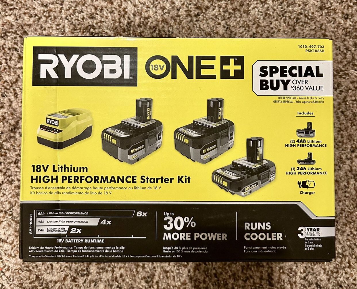 RYOBI ONE+ 18V High Performance Starter Kit