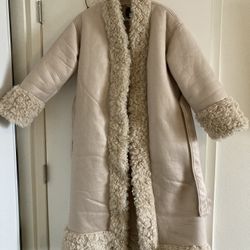 Full Length Faux Suede Coat