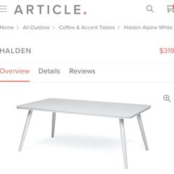Article Furniture Outdoor/indoor Coffee Table