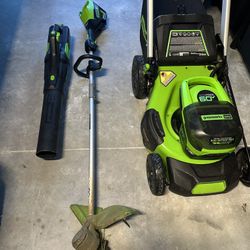 Greenworks Lawn Care Set