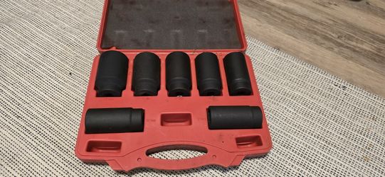 7 piece 1/2" front wheel drive axel nut socket set
