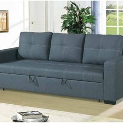 NEW CONVERTIBLE SOFA BLUE GREY NEW IN BOX ☎️ 1714586,2564