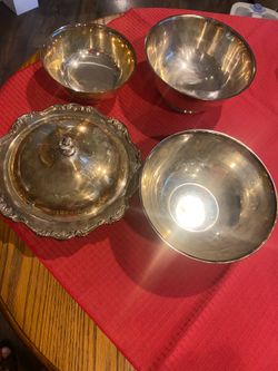 Gorham silver plated serving dish and  various other brands