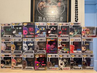 Funko pops and storm trooper Lego
